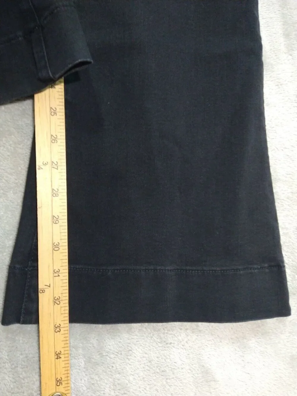 American Eagle Jeans Womens 12 Long Black Stretch Super High Rise Flare